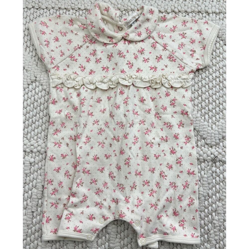 Like New Baby Girl Vintage Inspired Collared Floral Size 12 Month